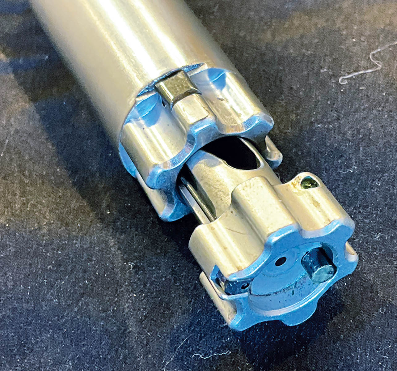 The bolt of the Long Ranger functions much like an AR rifle.